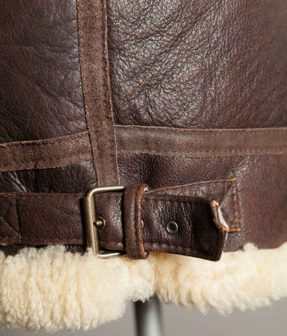 Vintage 1990s English B-3 Sheepskin Flying Jacket – Chestnut Brown
