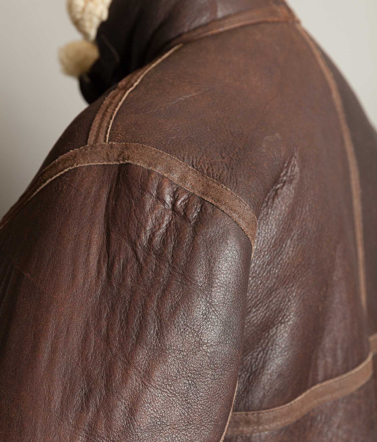 Vintage 1990s English B-3 Sheepskin Flying Jacket – Chestnut Brown