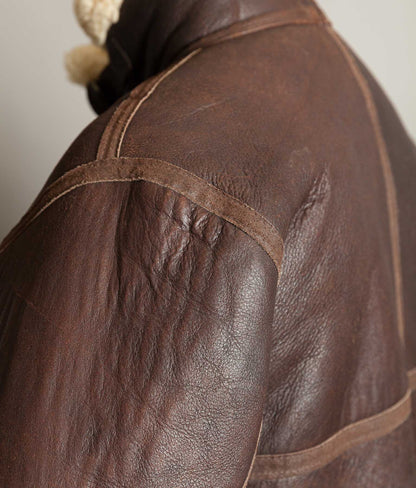 Vintage 1990s English B-3 Sheepskin Flying Jacket – Chestnut Brown
