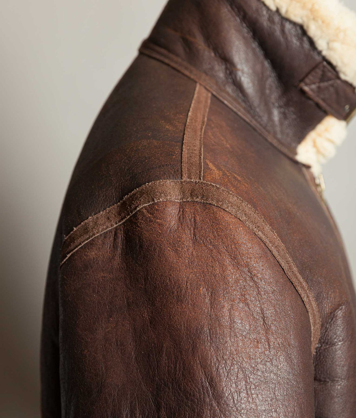 Vintage 1990s English B-3 Sheepskin Flying Jacket – Chestnut Brown