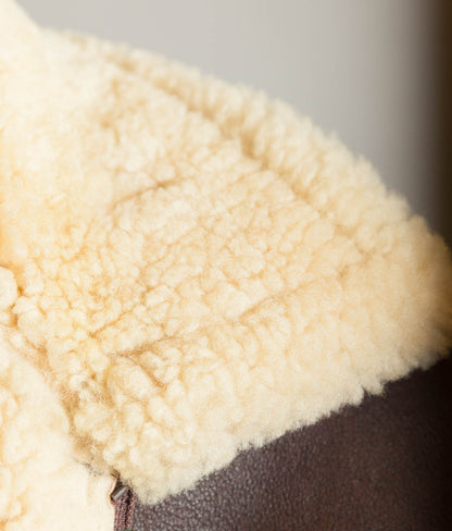 Vintage 1990s English B-3 Sheepskin Flying Jacket – Chestnut Brown