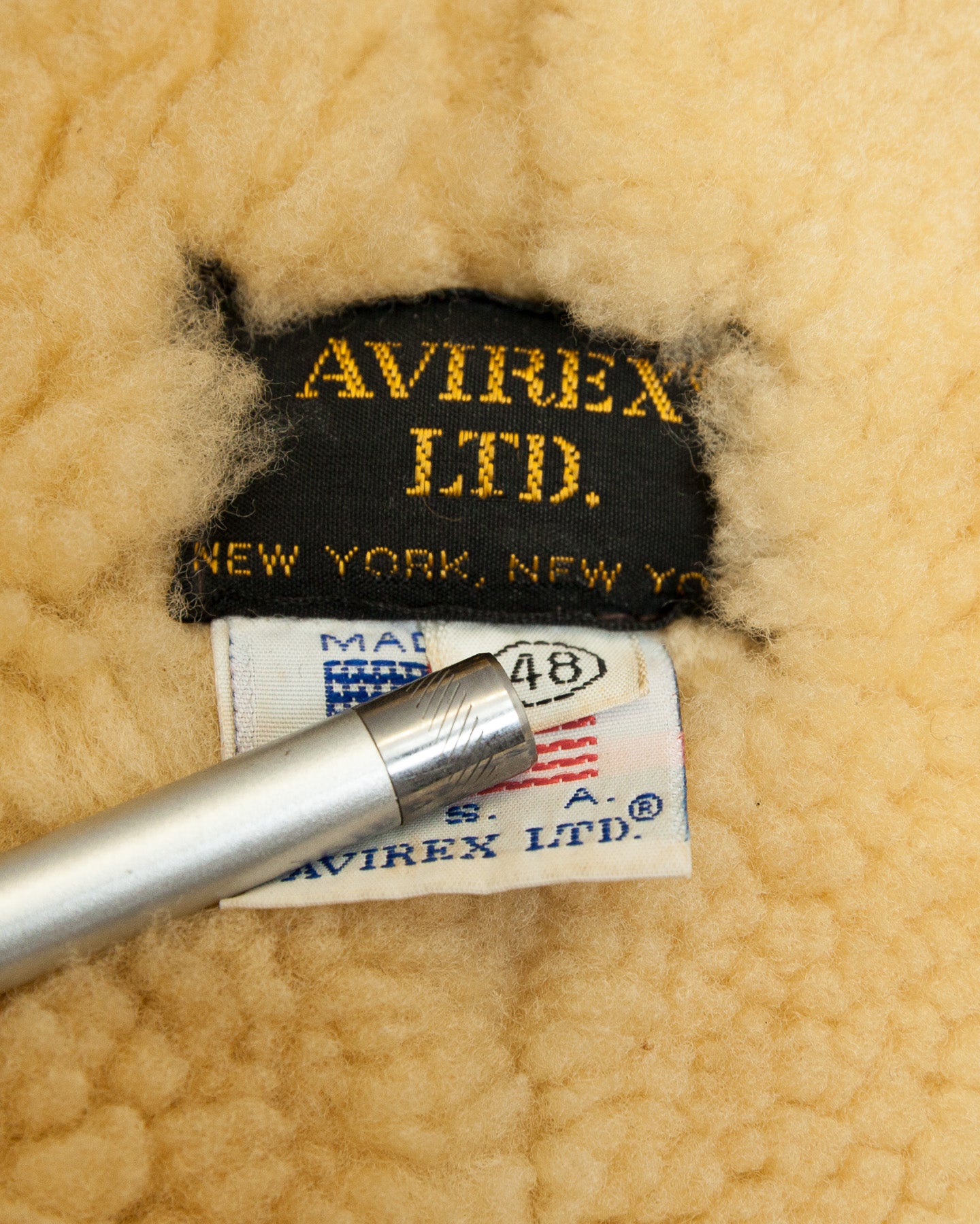 Vintage Avirex Sheepskin Flying Jacket USAAF Type B-7 Arctic Parka