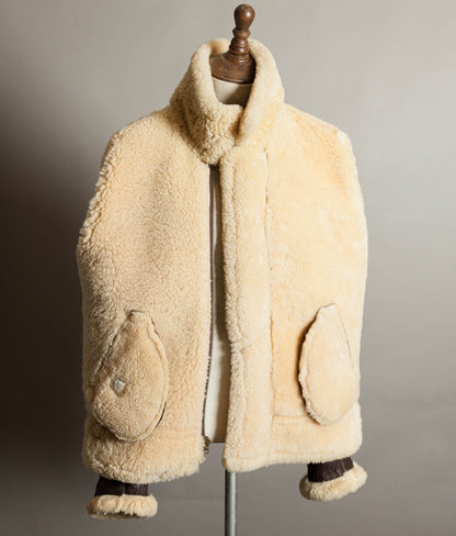 Vintage 1990s English B-3 Sheepskin Flying Jacket – Chestnut Brown