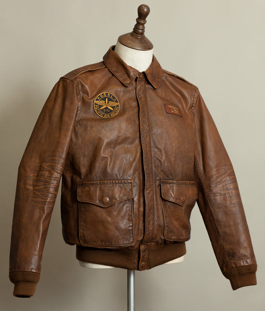 Vintage Ralph Lauren Farrington A2 Leather Flight Jacket – Limited Edition