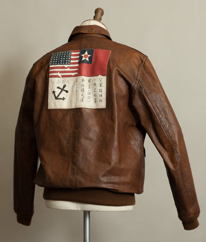Vintage Ralph Lauren Farrington A2 Leather Flight Jacket – Limited Edition