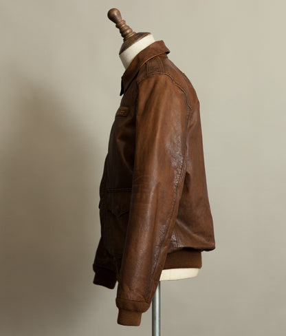 Vintage Ralph Lauren Farrington A2 Leather Flight Jacket – Limited Edition
