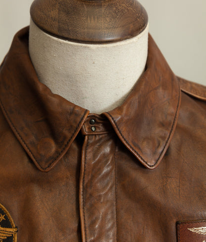 Vintage Ralph Lauren Farrington A2 Leather Flight Jacket – Limited Edition