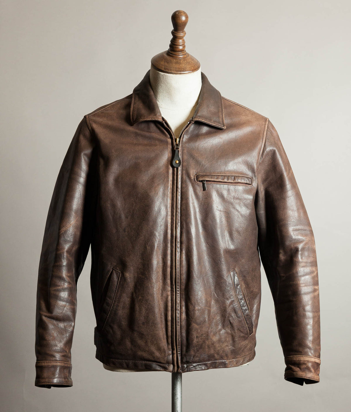 Vintage 1990s Chevignon Buffalo Leather Trucker Jacket