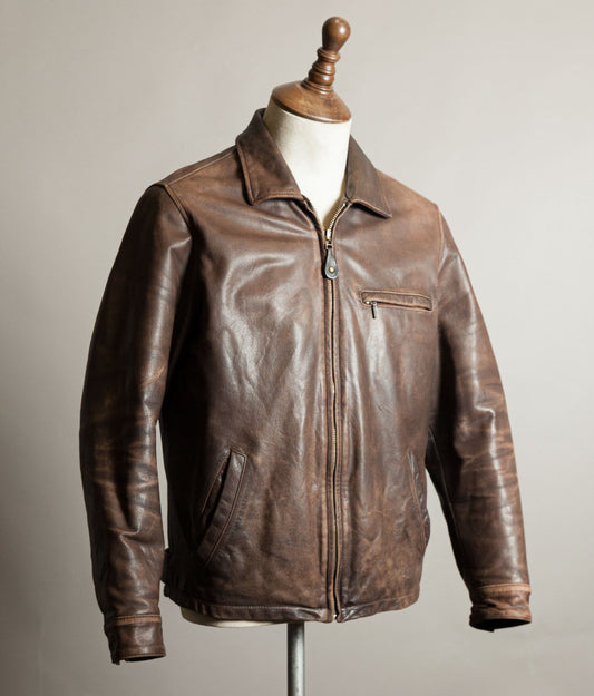Vintage 1990s Chevignon Buffalo Leather Trucker Jacket