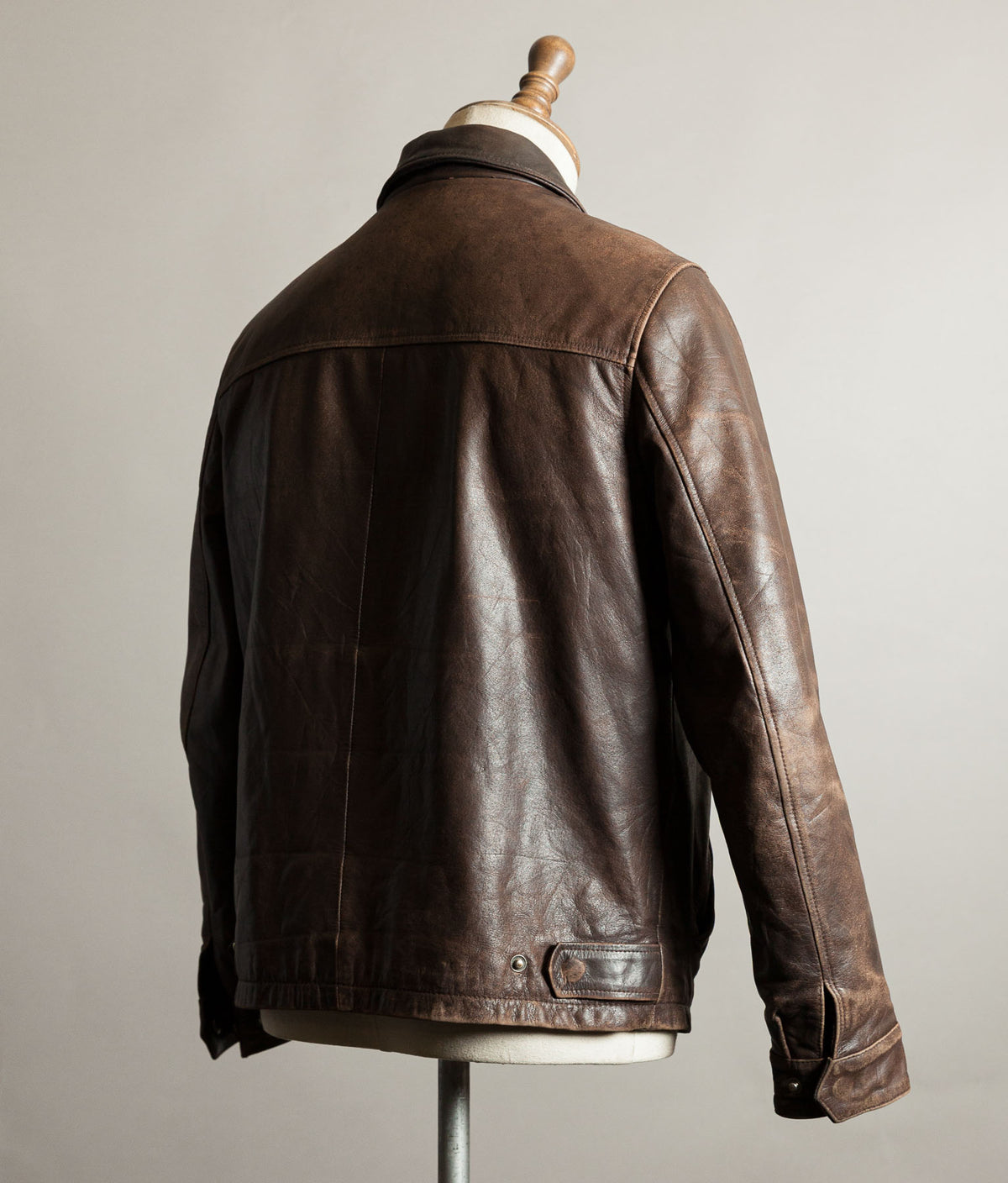 Vintage 1990s Chevignon Buffalo Leather Trucker Jacket