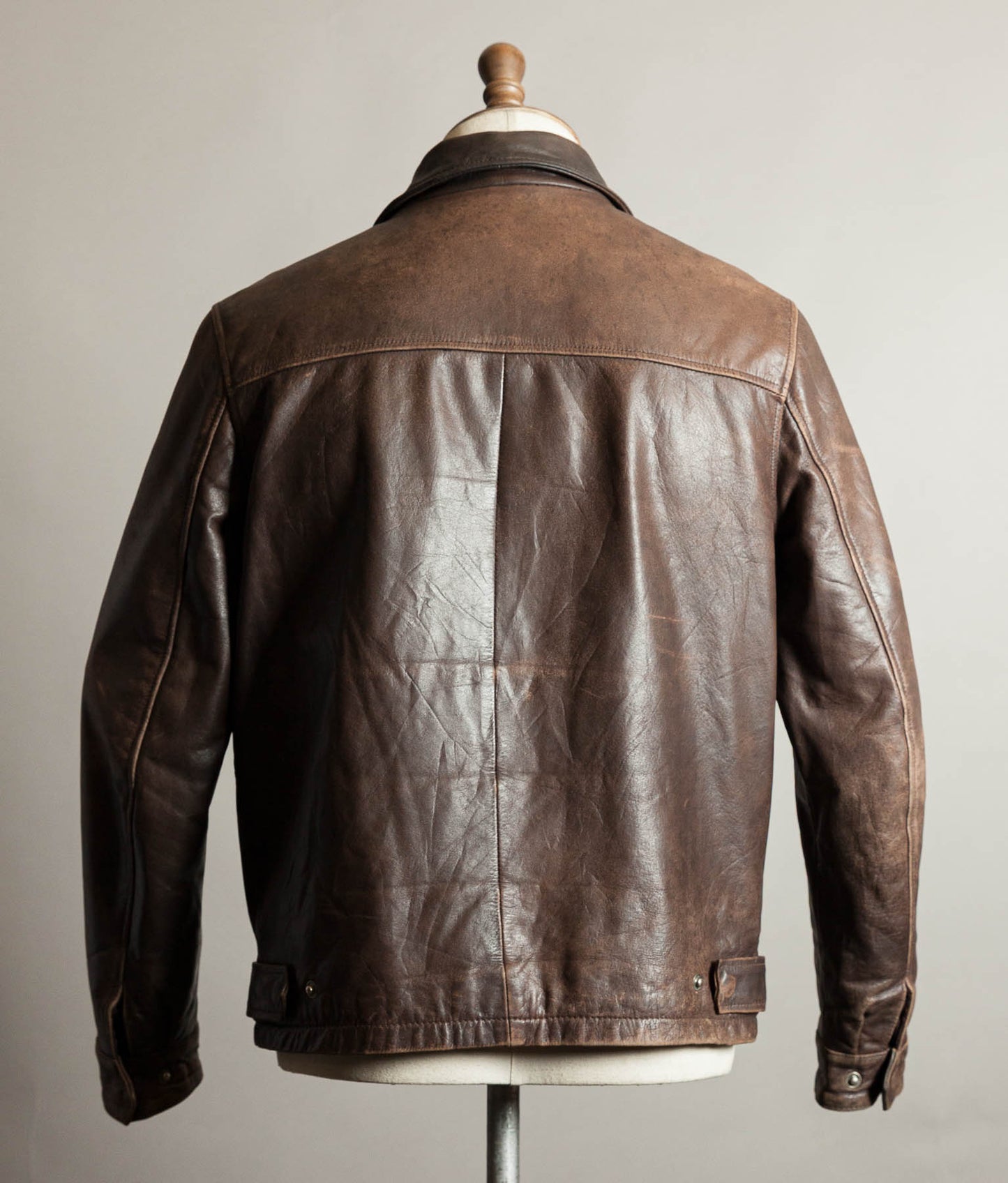 Vintage 1990s Chevignon Buffalo Leather Trucker Jacket