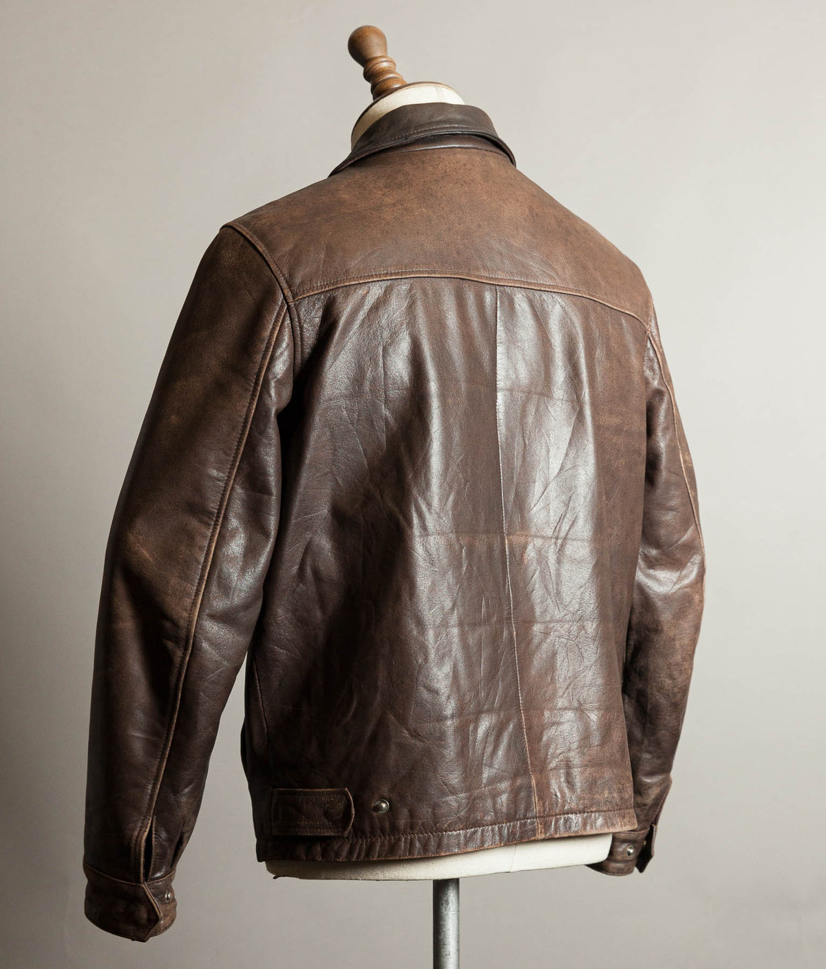 Vintage 1990s Chevignon Buffalo Leather Trucker Jacket
