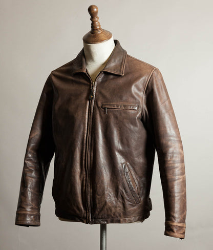 Vintage 1990s Chevignon Buffalo Leather Trucker Jacket