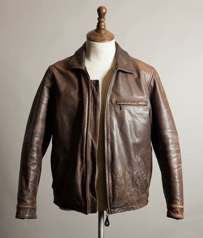 Vintage 1990s Chevignon Buffalo Leather Trucker Jacket