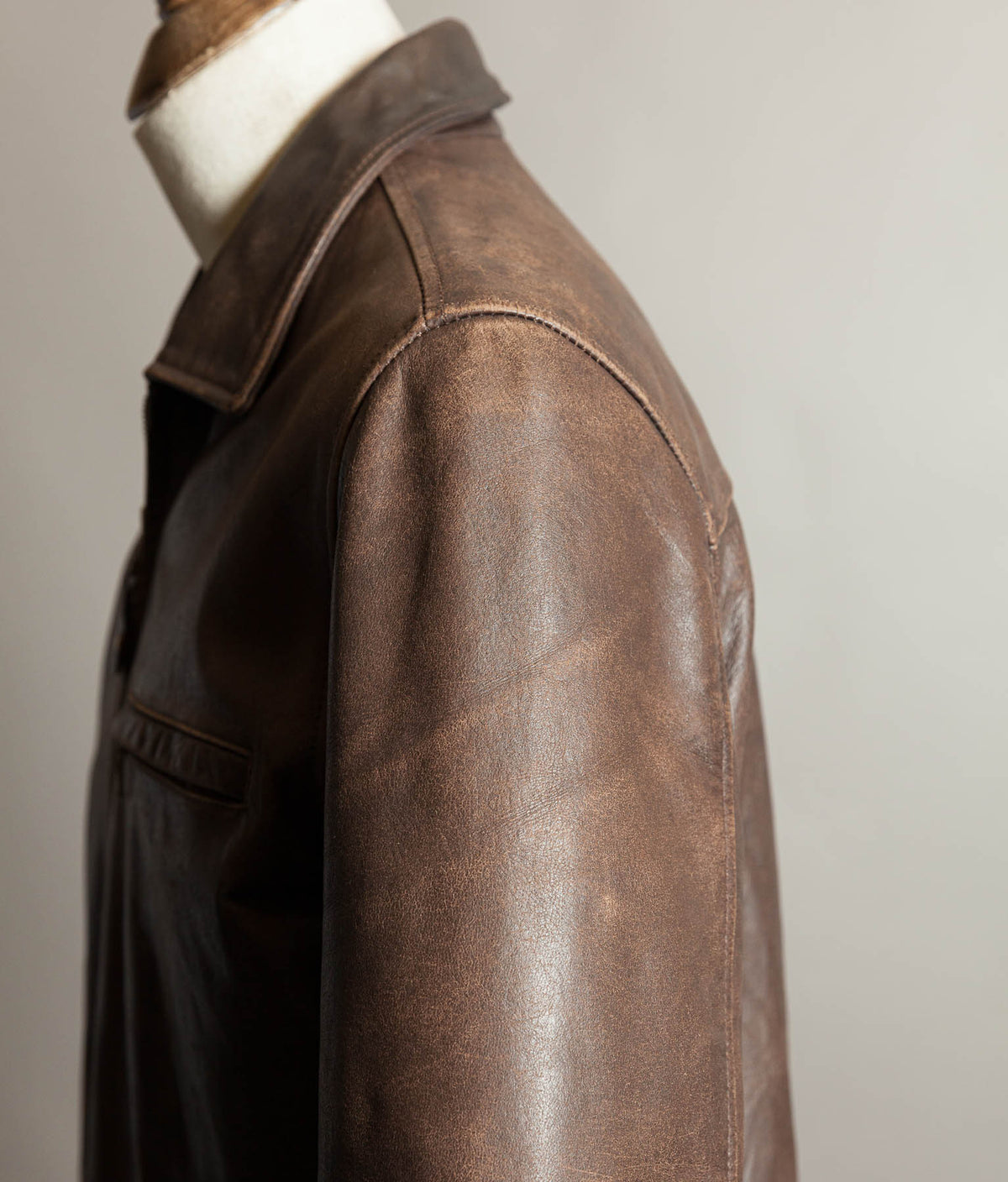 Vintage 1990s Chevignon Buffalo Leather Trucker Jacket