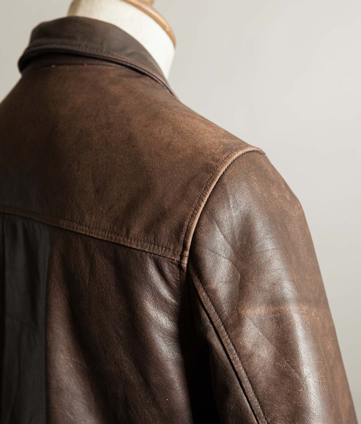 Vintage 1990s Chevignon Buffalo Leather Trucker Jacket