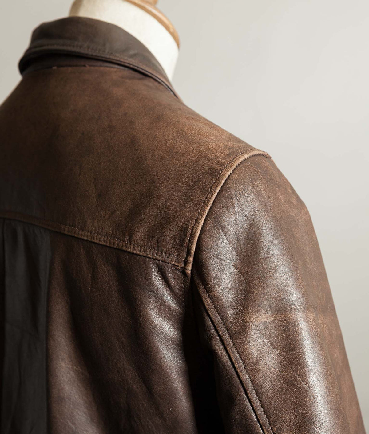 Vintage 1990s Chevignon Buffalo Leather Trucker Jacket