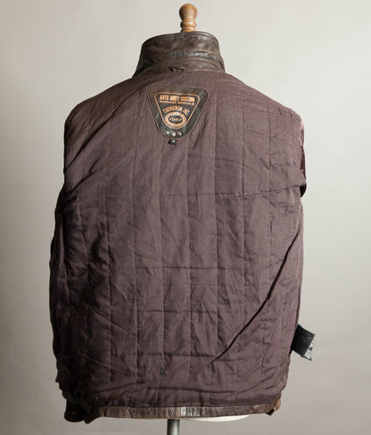 Vintage 1990s Chevignon Buffalo Leather Trucker Jacket