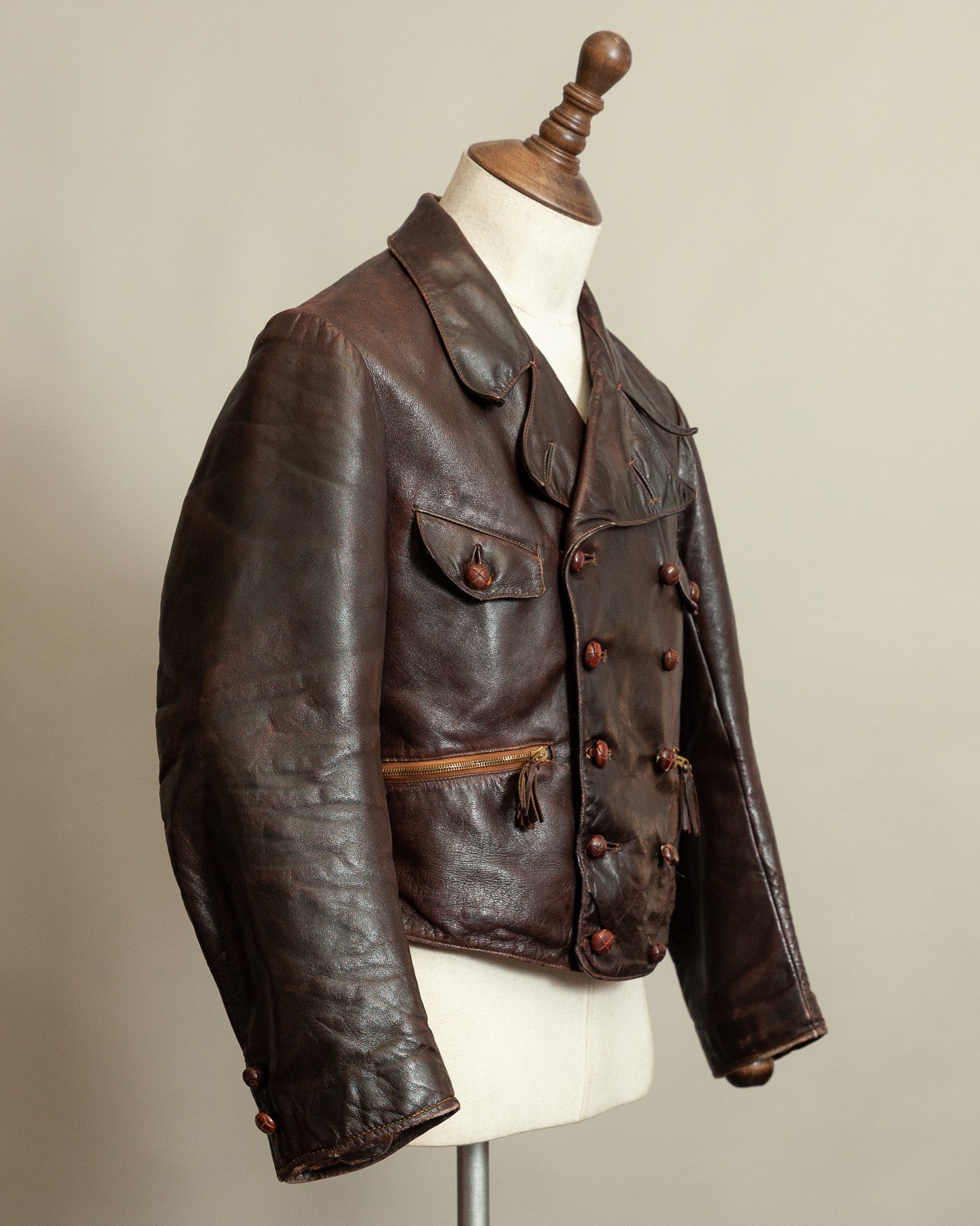 WWII Luftwaffe Fighter Pilot Leather Jacket - Hartmann Style 1930s