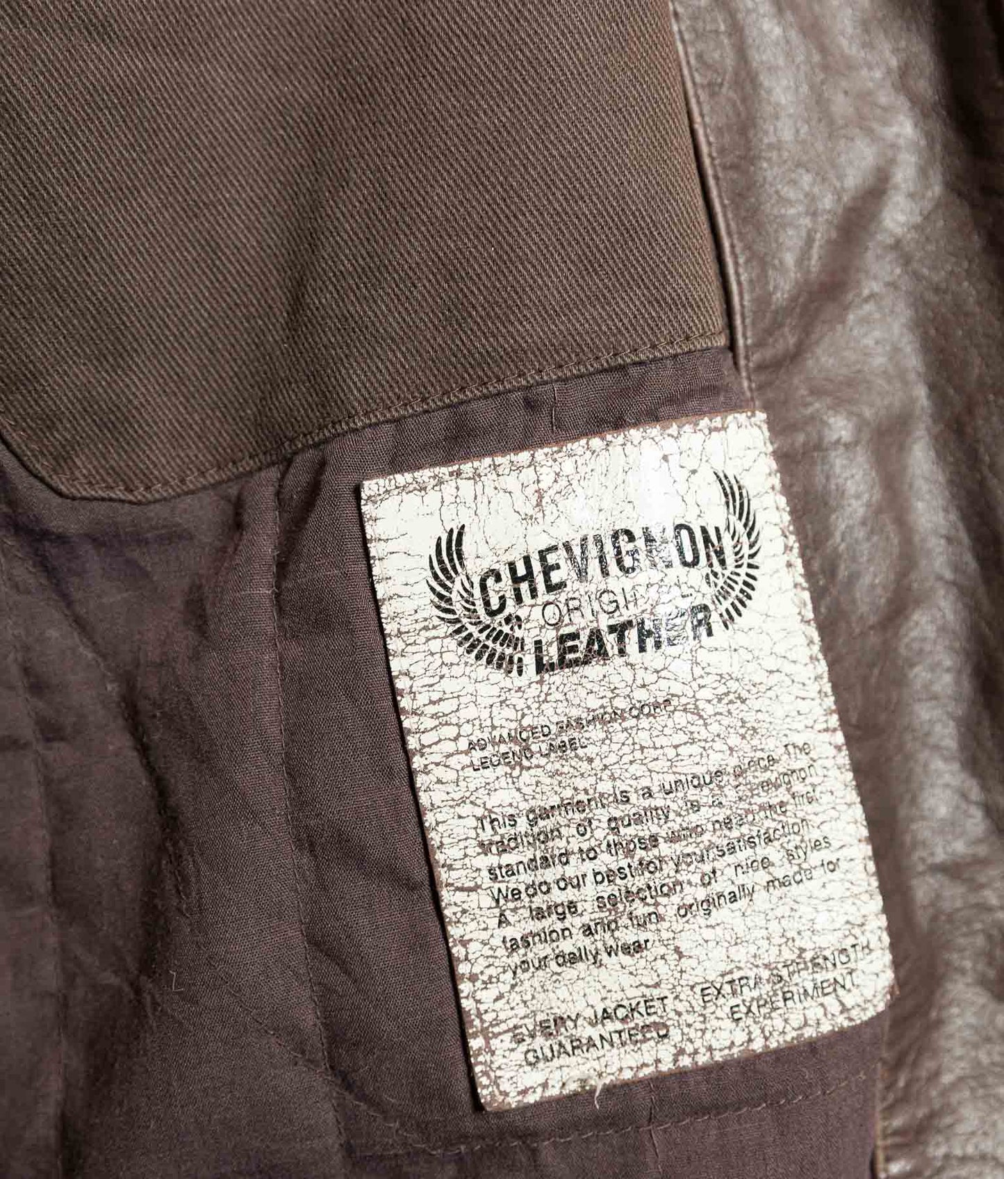 Vintage 1990s Chevignon Buffalo Leather Trucker Jacket