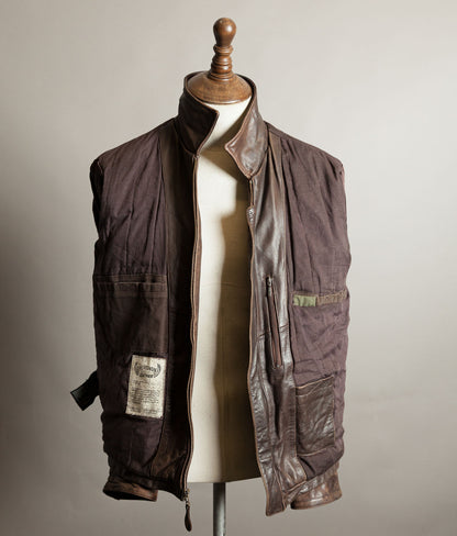 Vintage 1990s Chevignon Buffalo Leather Trucker Jacket