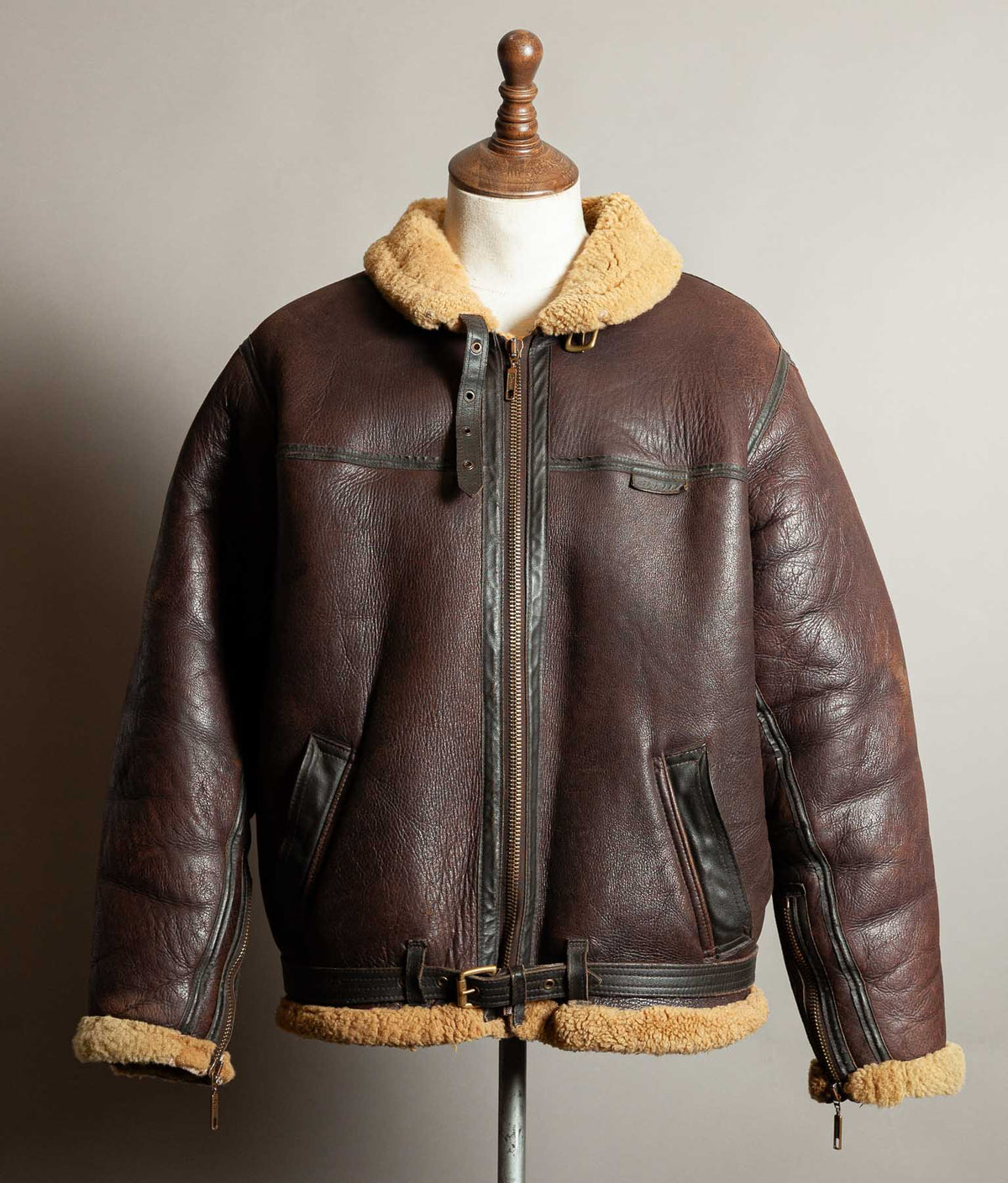 Vintage Cirrus Irvin Sheepskin Shearling RAF Flying Bomber Jacket