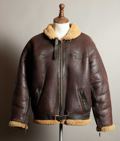 Vintage Cirrus Irvin Sheepskin Shearling RAF Flying Bomber Jacket