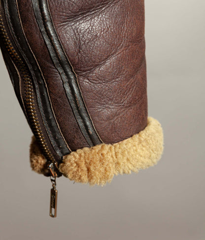 Vintage Cirrus Irvin Sheepskin Shearling RAF Flying Bomber Jacket