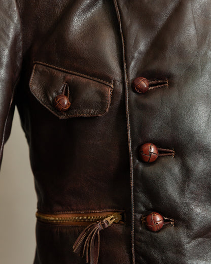 WWII Luftwaffe Fighter Pilot Leather Jacket - Hartmann Style 1930s