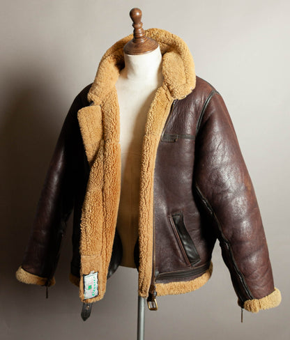 Vintage Cirrus Irvin Sheepskin Shearling RAF Flying Bomber Jacket