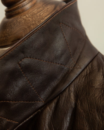 WWII Luftwaffe Fighter Pilot Leather Jacket - Hartmann Style 1930s