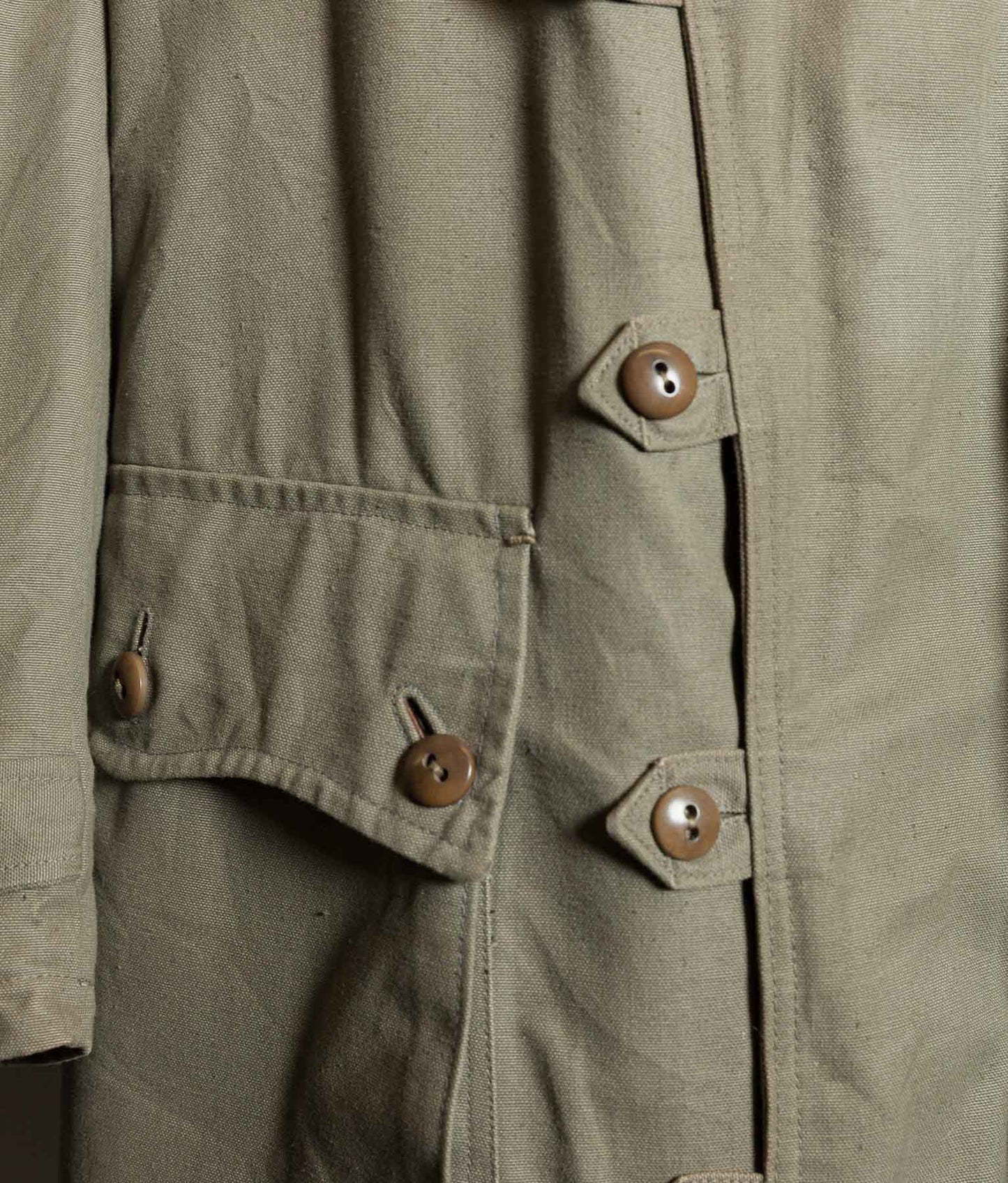 Vintage 1940s Swedish M1909 Livpäls Sheepskin Lined Parka Overcoat