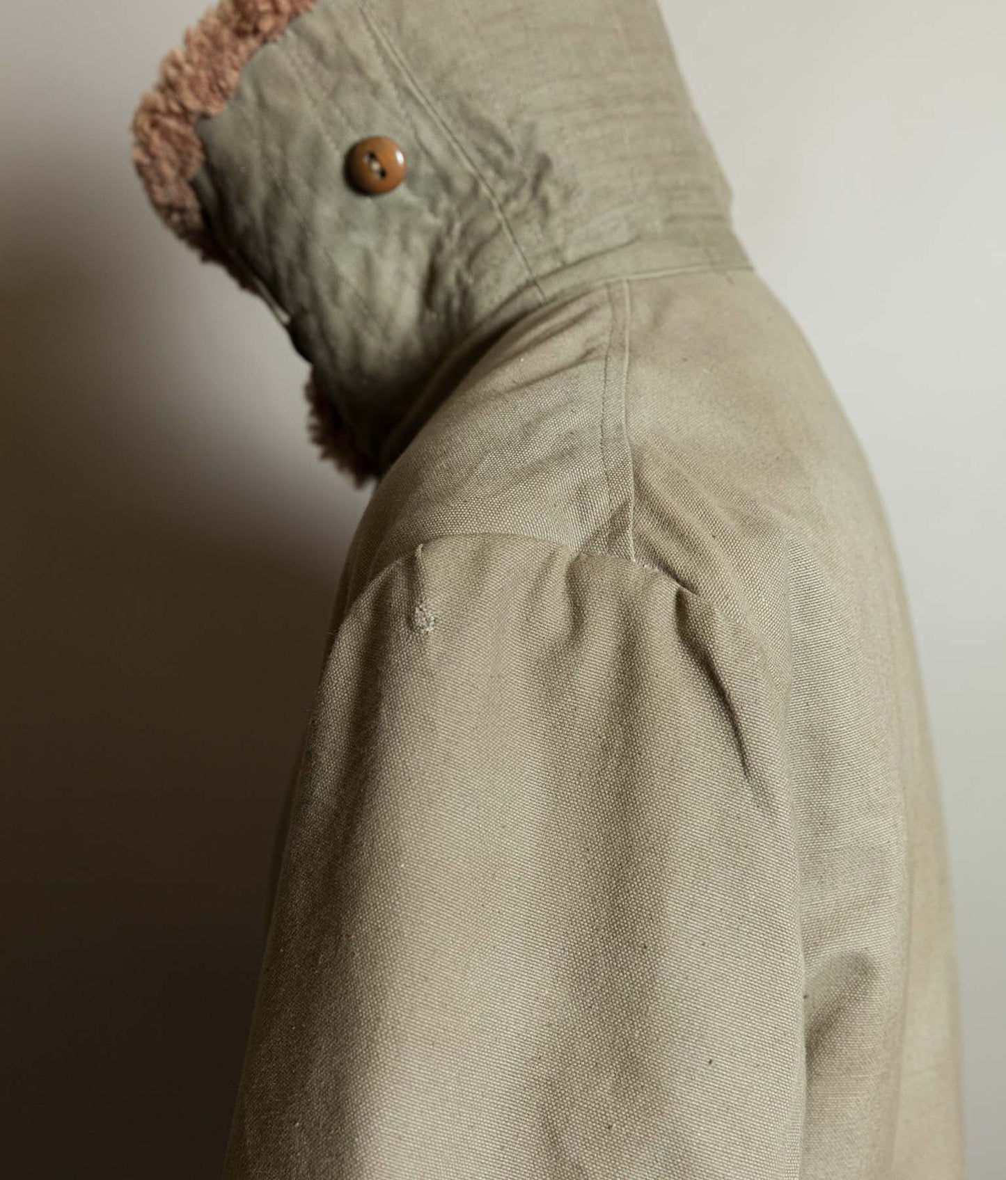 Vintage 1940s Swedish M1909 Livpäls Sheepskin Lined Parka Overcoat