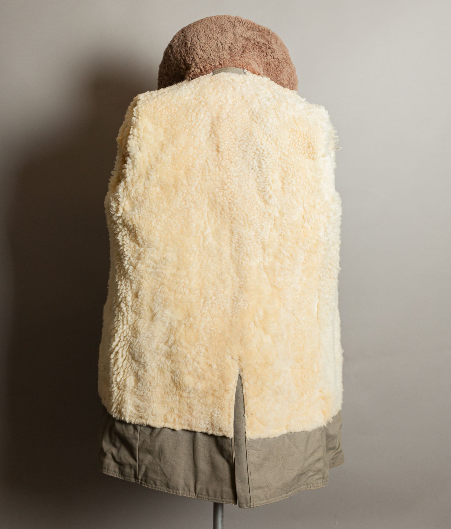 Vintage 1940s Swedish M1909 Livpäls Sheepskin Lined Parka Overcoat