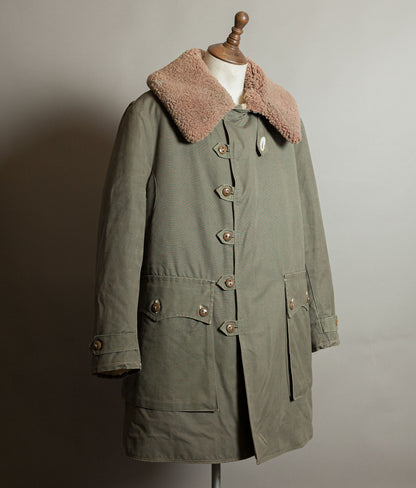 Vintage 1940s Swedish M1909 Livpäls Sheepskin Military Parka Matts Larsson