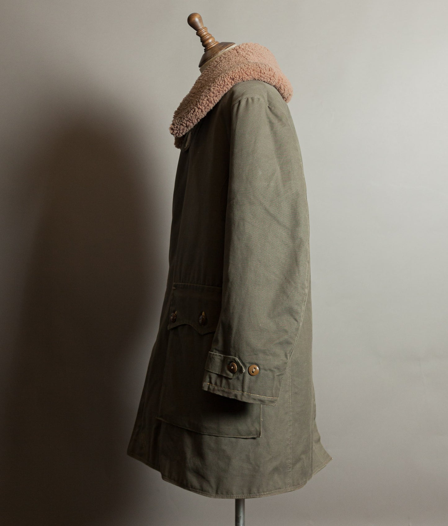Vintage 1940s Swedish M1909 Livpäls Sheepskin Military Parka Matts Larsson