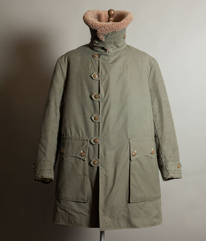 Vintage 1940s Swedish M1909 Livpäls Sheepskin Military Parka Matts Larsson