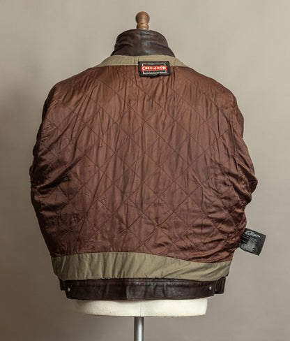 Vintage 1980s Chevignon Reverse Nubuck Calfskin Trucker Jacket