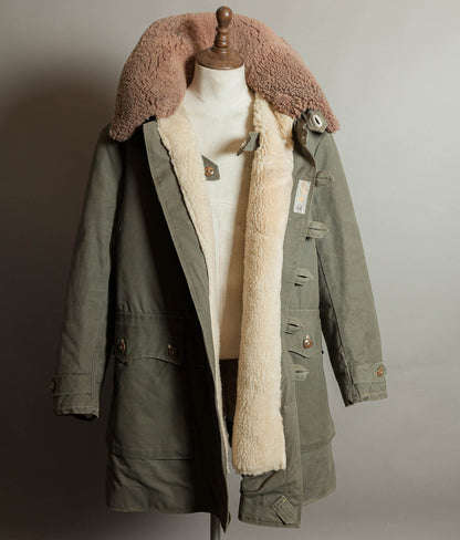Vintage 1940s Swedish M1909 Livpäls Sheepskin Military Parka Matts Larsson