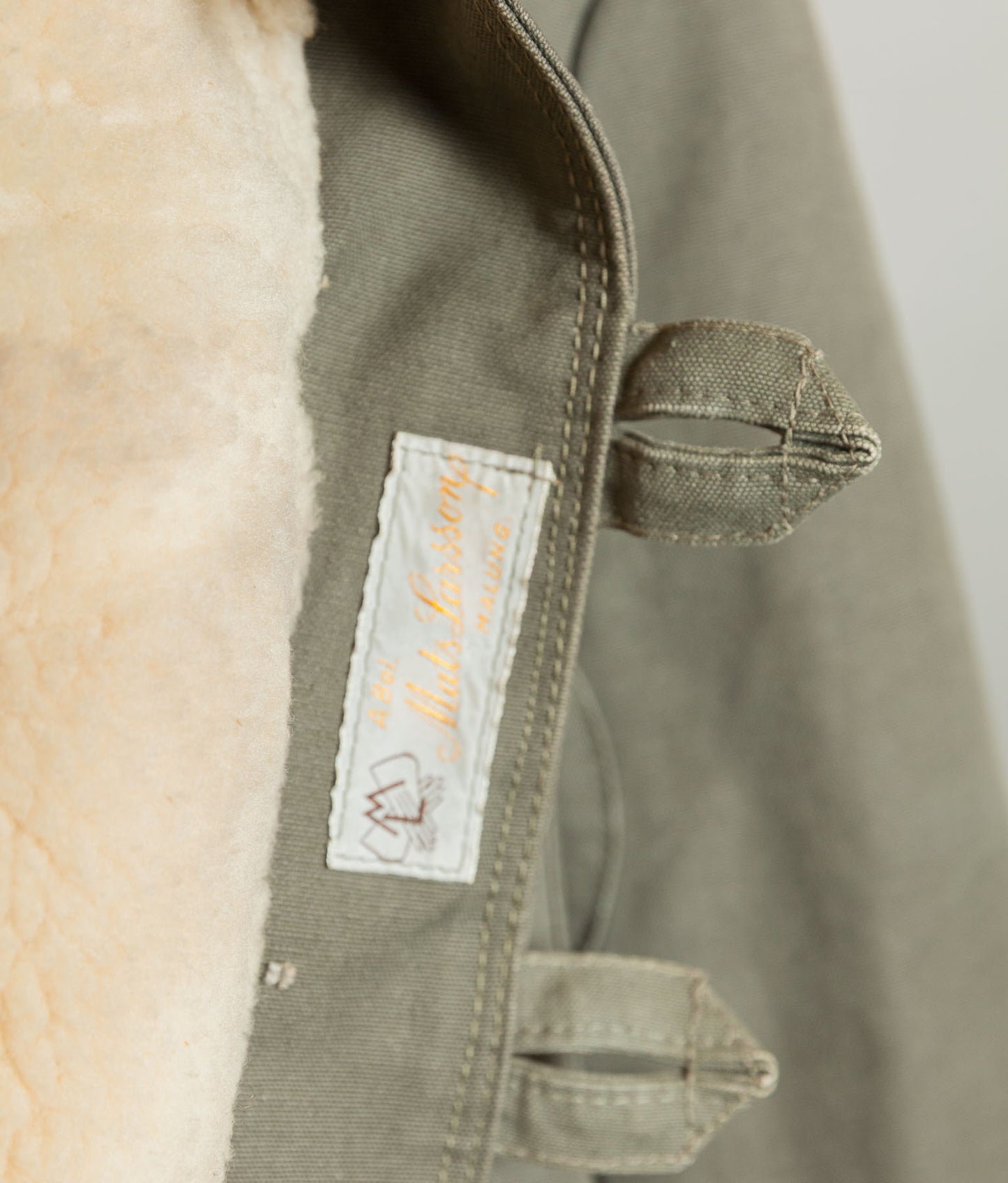 Vintage 1940s Swedish M1909 Livpäls Sheepskin Military Parka Matts Larsson