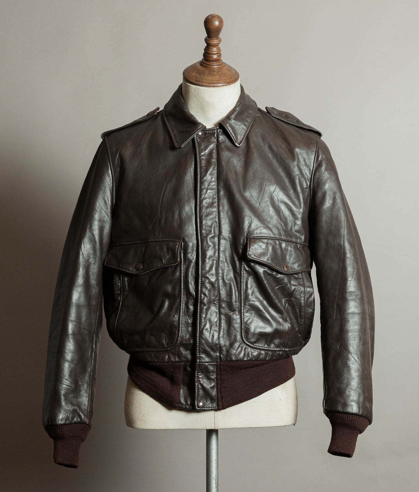 Vintage Schott I.S. 674 M.S. Steerhide Leather Flight Jacket