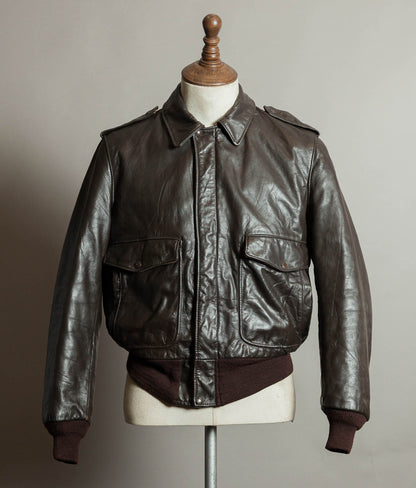 Vintage Schott I.S. 674 M.S. Steerhide Leather Flight Jacket
