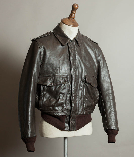 Vintage Schott I.S. 674 M.S. Steerhide Leather Flight Jacket