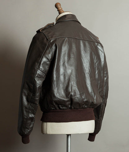Vintage Schott I.S. 674 M.S. Steerhide Leather Flight Jacket
