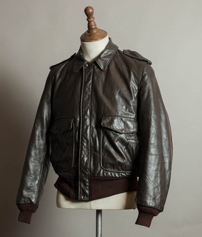Vintage Schott I.S. 674 M.S. Steerhide Leather Flight Jacket