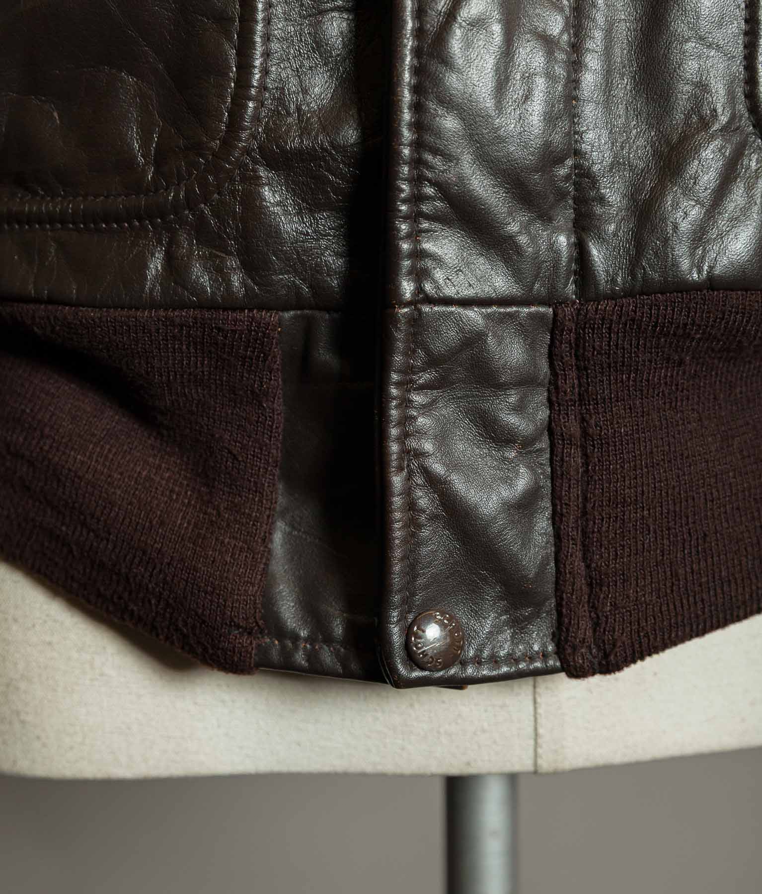 Vintage Schott I.S. 674 M.S. Steerhide Leather Flight Jacket