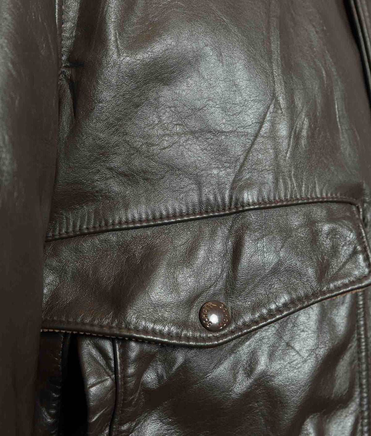 Vintage Schott I.S. 674 M.S. Steerhide Leather Flight Jacket