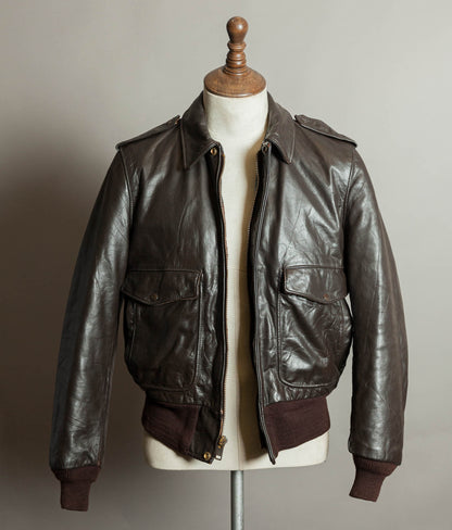 Vintage Schott I.S. 674 M.S. Steerhide Leather Flight Jacket