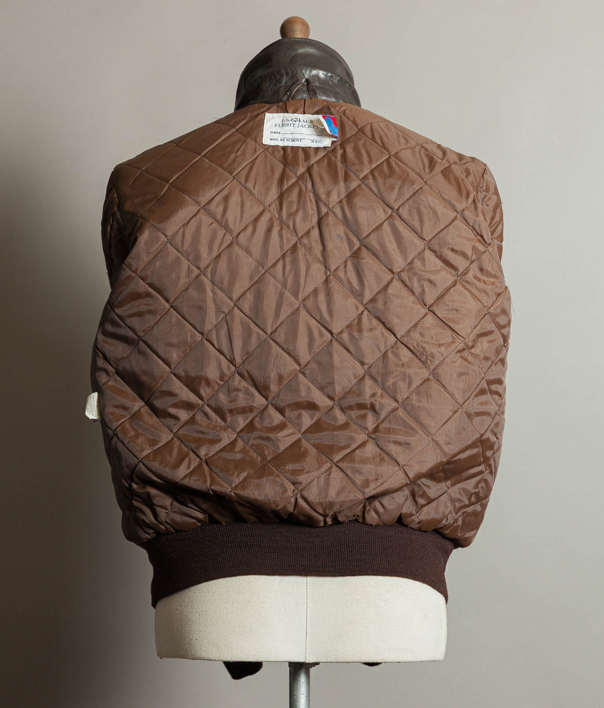 Vintage Schott I.S. 674 M.S. Steerhide Leather Flight Jacket
