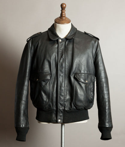 Vintage 1980s Schott 684SM Steerhide A-2 Flight Jacket Made in USA